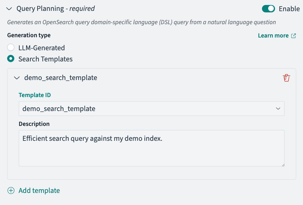Search templates