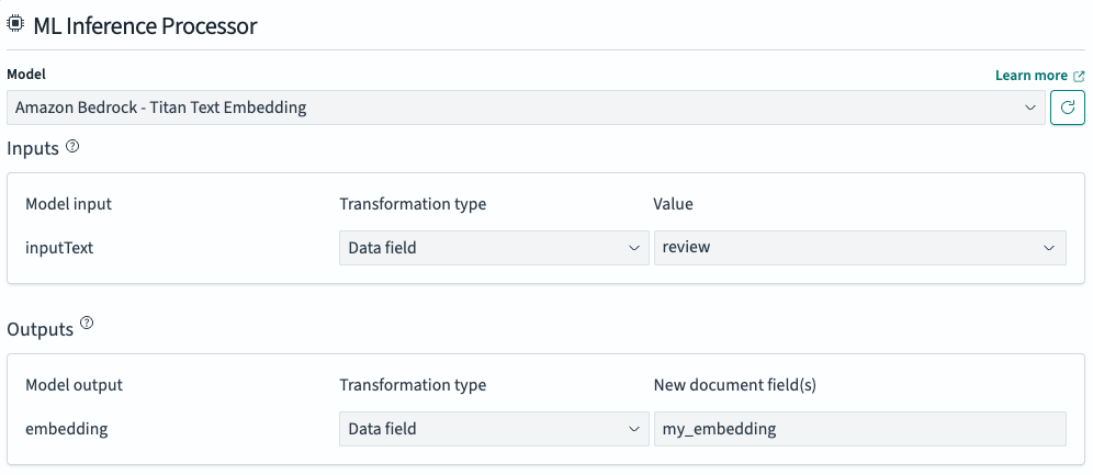 Transform data