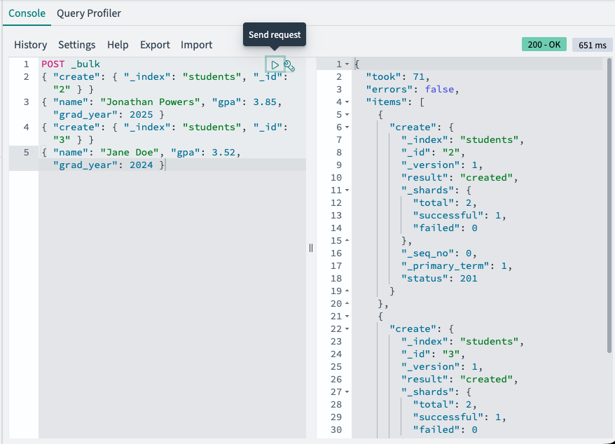 Example query