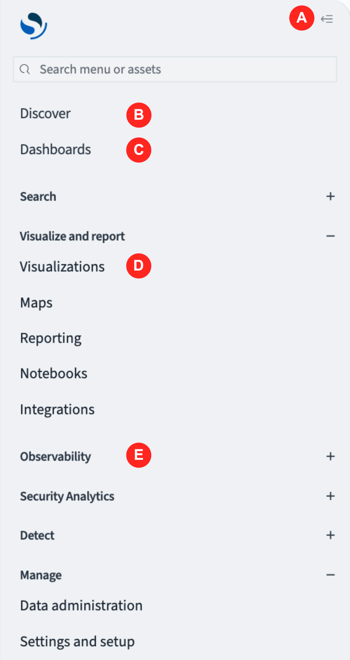 Workspaces navigation panel